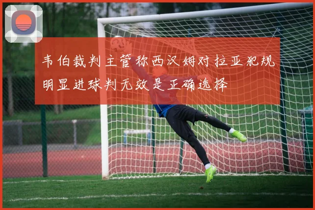 韦伯裁判主管称西汉姆对拉亚犯规明显进球判无效是正确选择